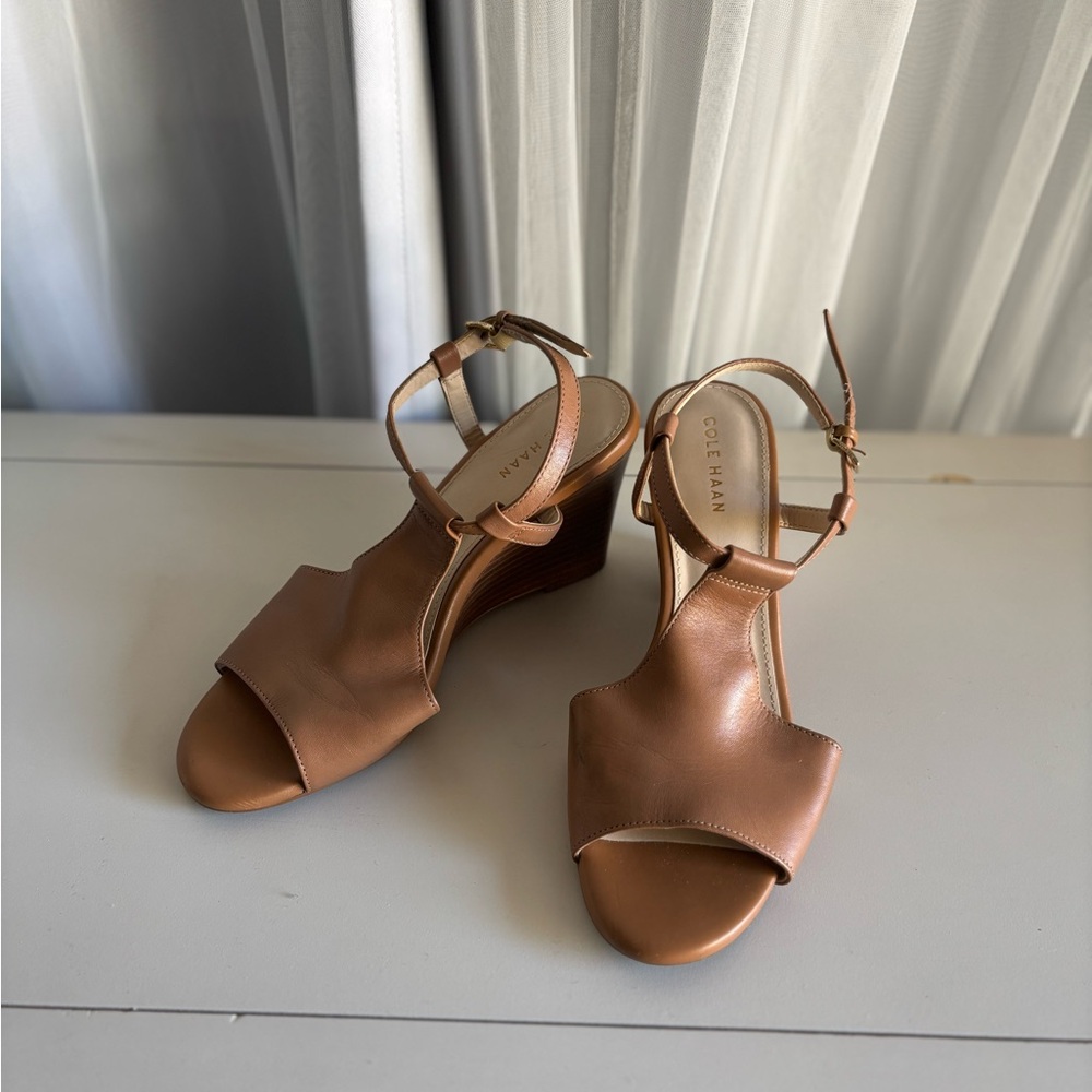 Cole Haan Women's Brown Wedge Sandals